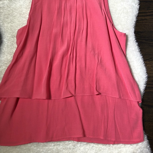 NWT J Crew Tiered Crepe Salmon Pink Tank Top - Picture 5 of 12